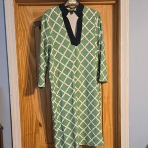 Brooks Brothers Green Sheath Dress with 3/4 Sleeves